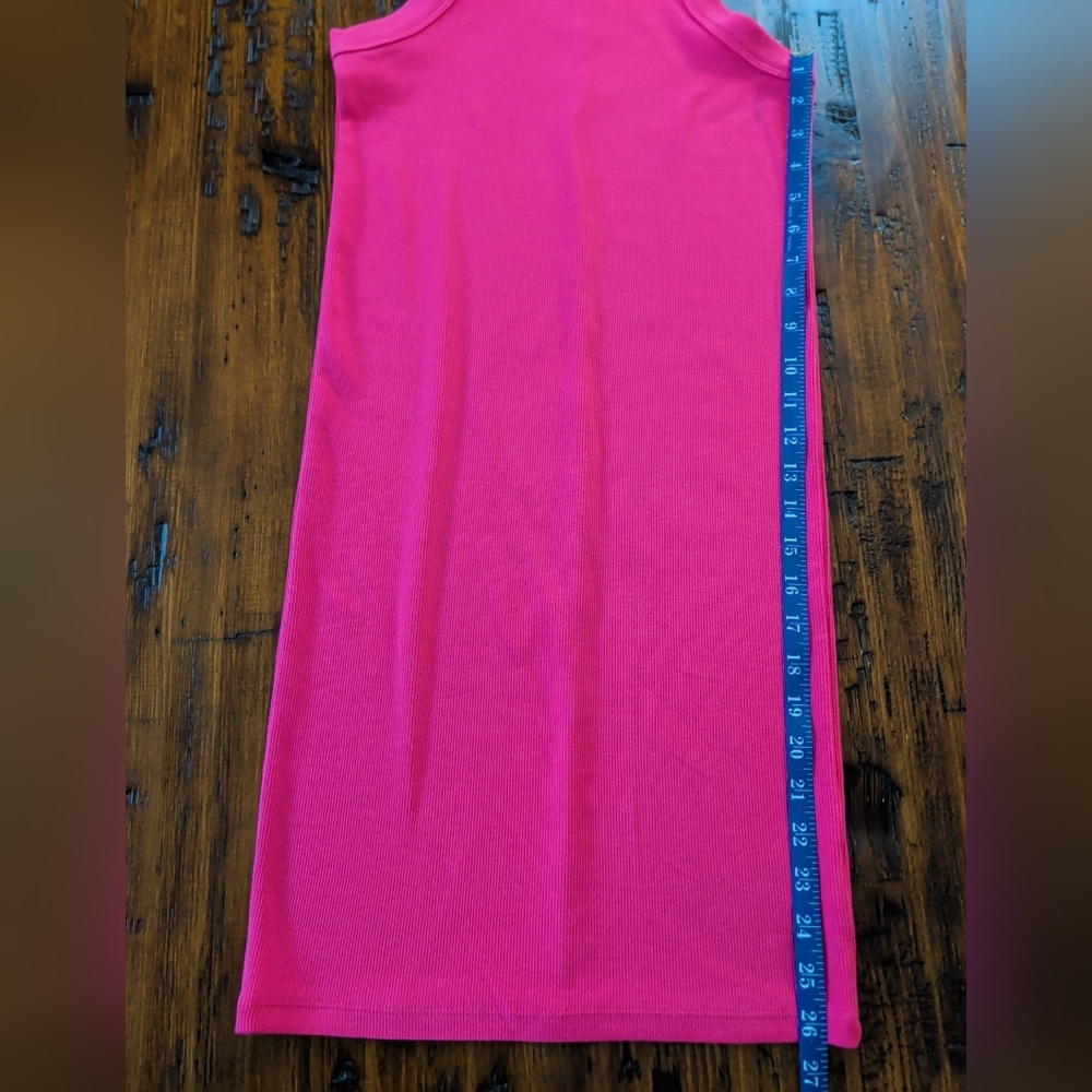 Old Navy Bright Pink Tank Mini Bodycon Dress Size Small New - Picture 11 of 15